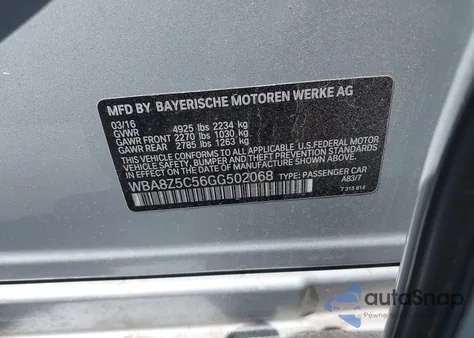 2016 BMW 328I Gran Turismo xDrive z USA, uszkodzony, nr VIN WBA8Z5C56GG502068